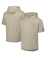 Pro Standard Men's Tan Houston Texans Neutrals Capsule Short Sleeve Pullover Hoodie