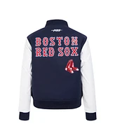 Pro Standard Women's Navy Boston Red Sox Game Day Classics Wool Varsity Jacket