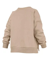 Pressbox Women's Khaki Florida State Seminoles Pocketed Raglan Pullover Sweatshirt