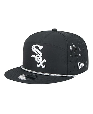 New Era Men's Black Chicago White Sox Laser Cut 9FIFTY Snapback Hat