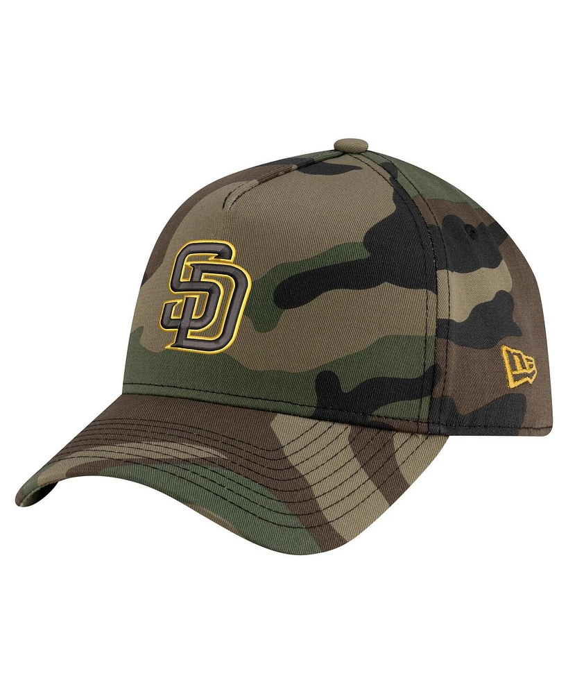 New Era Men's Camo San Diego Padres Woodland Team Pop 9FORTY A-Frame Adjustable Hat