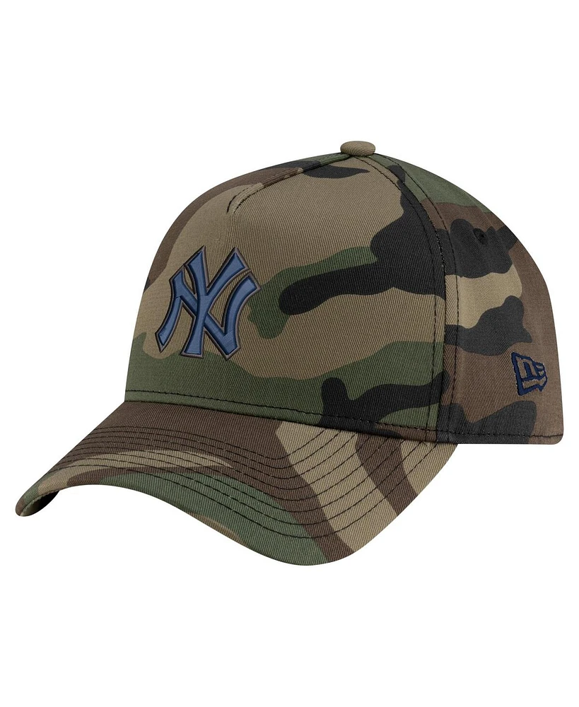 New Era Men's Camo New York Yankees Woodland Team Pop 9FORTY A-Frame Adjustable Hat