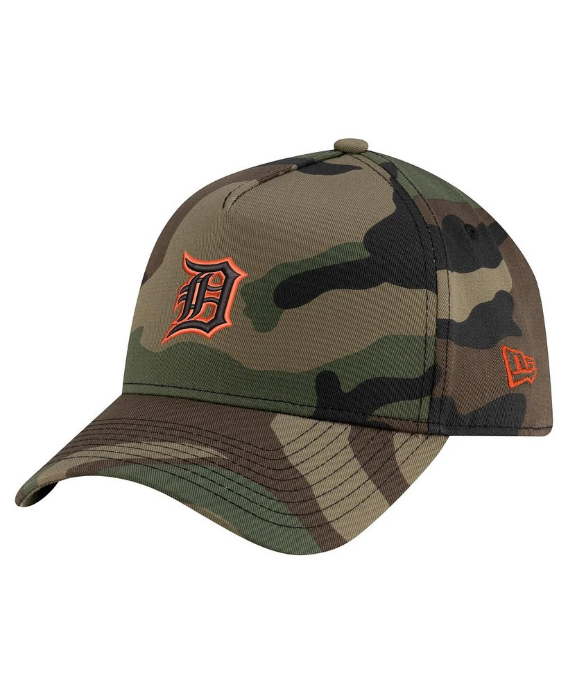 New Era Men's Camo Detroit Tigers Woodland Team Pop 9FORTY A-Frame Adjustable Hat