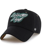 '47 Brand x Stoney Clover Lane Men's and Women's Black Philadelphia Eagles Field Goal Clean Up Adjustable Hat