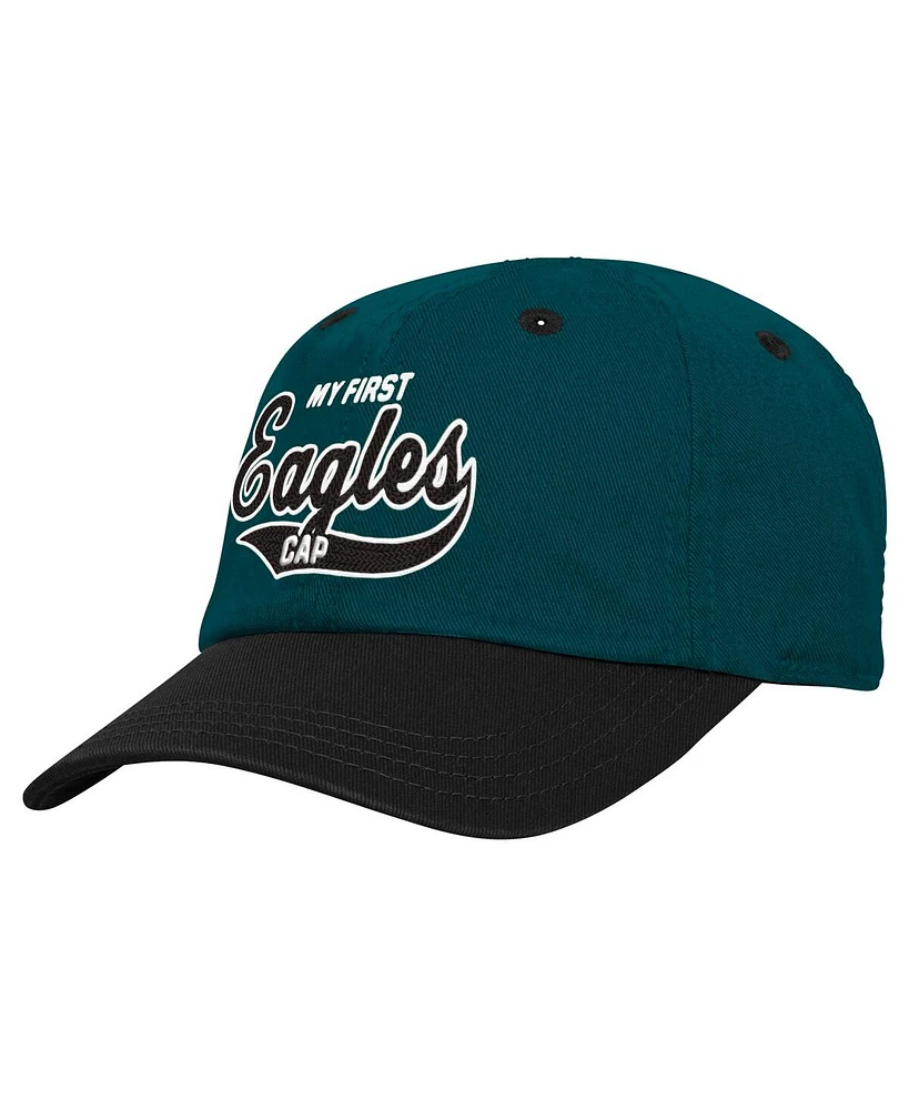 Outerstuff Baby Boys and Girls Green/Black Philadelphia Eagles My First Tail Sweep Slouch Flex Hat