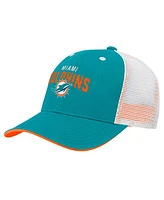 Outerstuff Preschool Aqua Miami Dolphins Core Lockup Trucker Adjustable hat