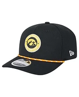 New Era Men's Black Iowa Hawkeyes Coolera 9SEVENTY Rope Stretch-Snap Hat