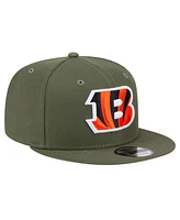 New Era Men's Olive Cincinnati Bengals Main 9FIFTY Snapback Hat