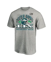 Fanatics Men's Heather Gray Philadelphia Eagles Super Bowl Lix Big Tall Our Pastime T-Shirt