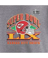 Fanatics Women's Heather Gray Kansas City Chiefs Super Bowl Lix Plus Our Pastime V-Neck Tri-Blend T-Shirt