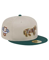 New Era Men's Natural/Hunter Green Detroit Tigers Lifestyle Tree Bark Fill 59FIFTY Fitted Hat