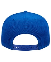 New Era Men's Blue New York Knicks Throwback Display Corduroy 9FIFTY Snapback Hat