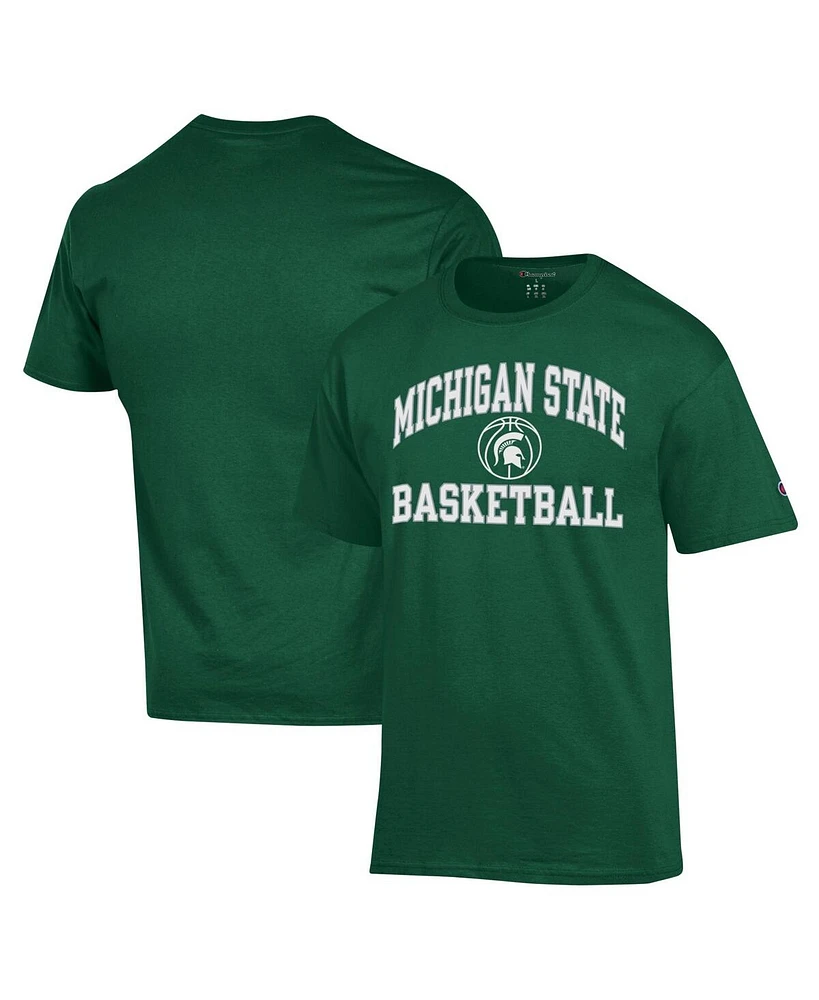 Champion Men's Green Michigan State Spartans Basketball Icon T-Shirt