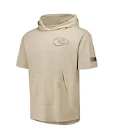 Pro Standard Men's Tan Kansas City Chiefs Neutrals Capsule Short Sleeve Pullover Hoodie