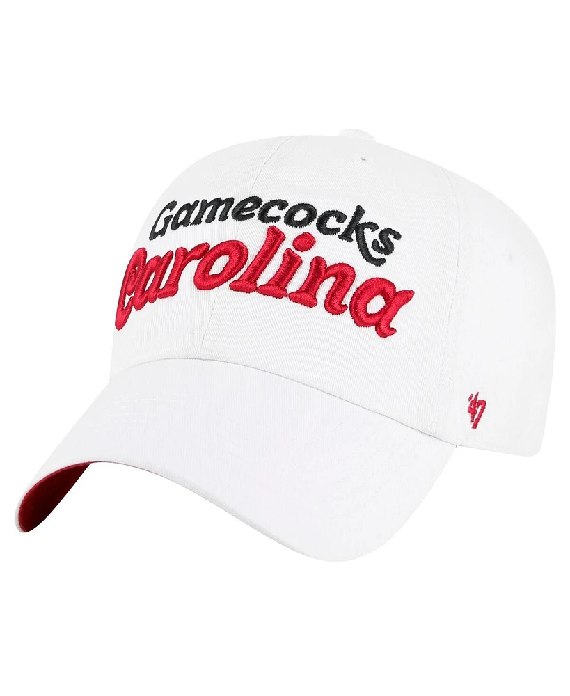 '47 Brand Women's White South Carolina Gamecocks Pensacola Clean Up Adjustable Hat