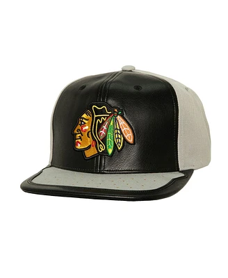 Mitchell & Ness Men's Black/Gray Chicago Blackhawks Day One Snapback Hat