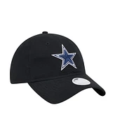 New Era Women's Black Dallas Cowboys Main 9TWENTY Adjustable Hat