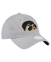 New Era Women's Gray Iowa Hawkeyes Logo 9TWENTY Adjustable Hat