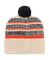 '47 Brand Men's Khaki Auburn Tigers Tavern Cuffed with Pom Knit Hat