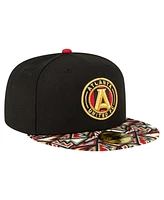 New Era Men's Black Atlanta United Fc Element Tech Pack 59FIFTY Fitted Hat