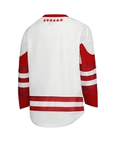 Under Armour Big Boys and Girls White Wisconsin Badgers Replica Hockey Jersey