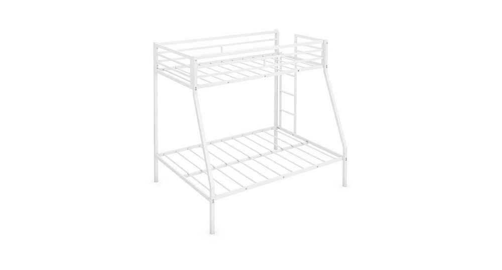 Bunk Bed with Built-In Safety Rail and Ladder for Kids, Perfect for Small Bedrooms