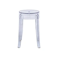 Plastic Dining Stool with Sturdy Seat and Legs for Kitchen and Dining Room