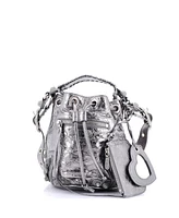 Pre-Owned Balenciaga Xs Le Cagole Giant Studs Bucket Bag Leather