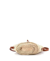 Pre-Owned Chloe Small Marcie Basket Crossbody Bag Raffia and Leather