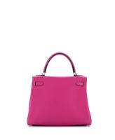 Pre-Owned HERMES Kelly 25 Handbag Swift with Palladium Hardware