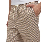 Ben Sherman Men's Regular-Fit Houndstooth Check Tricot Track Pants