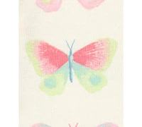 Carter's Toddler Girls Butterfly-Print Snug-Fit Cotton Pajamas, 4 Piece Set