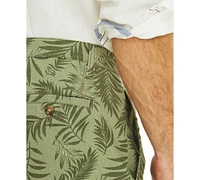 Nautica Men's Pleated Leaf Print 8-1/2" Shorts