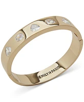 Emily in Paris Gold-Tone Mixed Cubic Zirconia Bangle Bracelet