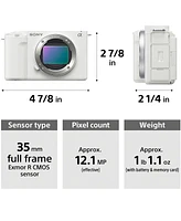 Sony Alpha Zv-E1 Full-frame Mirrorless Vlog Camera (Ilczv-E1/W)