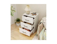 3 Drawer Nightstand with Storage for Living Room