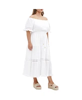 Plus Angel Midi Dress