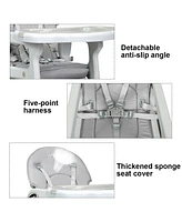 3-in-1 Baby High Chair with Lockable Universal Wheels