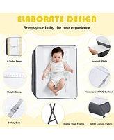 Gouun Portable Adjustable Height Newborn Nursery Organizer with wheel