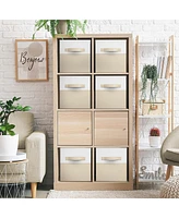Sorbus 6 Pack 11" Two Tone Foldable Storage Cubes with Handles - Perfect for clothes, toys, books, linens