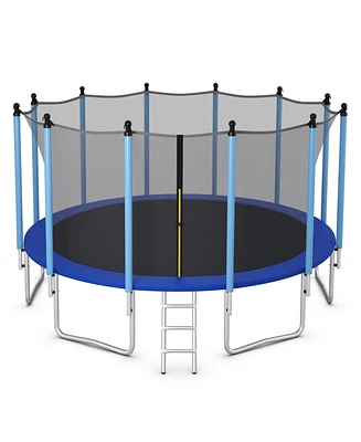 Outdoor Trampoline with Safety Closure Net