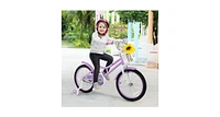 Girls Bike with Basket and Detachable Training Wheels Stylish and Safe Bicycle for Young Riders