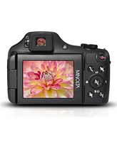 Minolta Minolta Pro Shot 20 Mega Pixel Hd Digital Camera with 67X Optical Zoom, Full 1080P Hd Video & 16GB Sd Card, Black