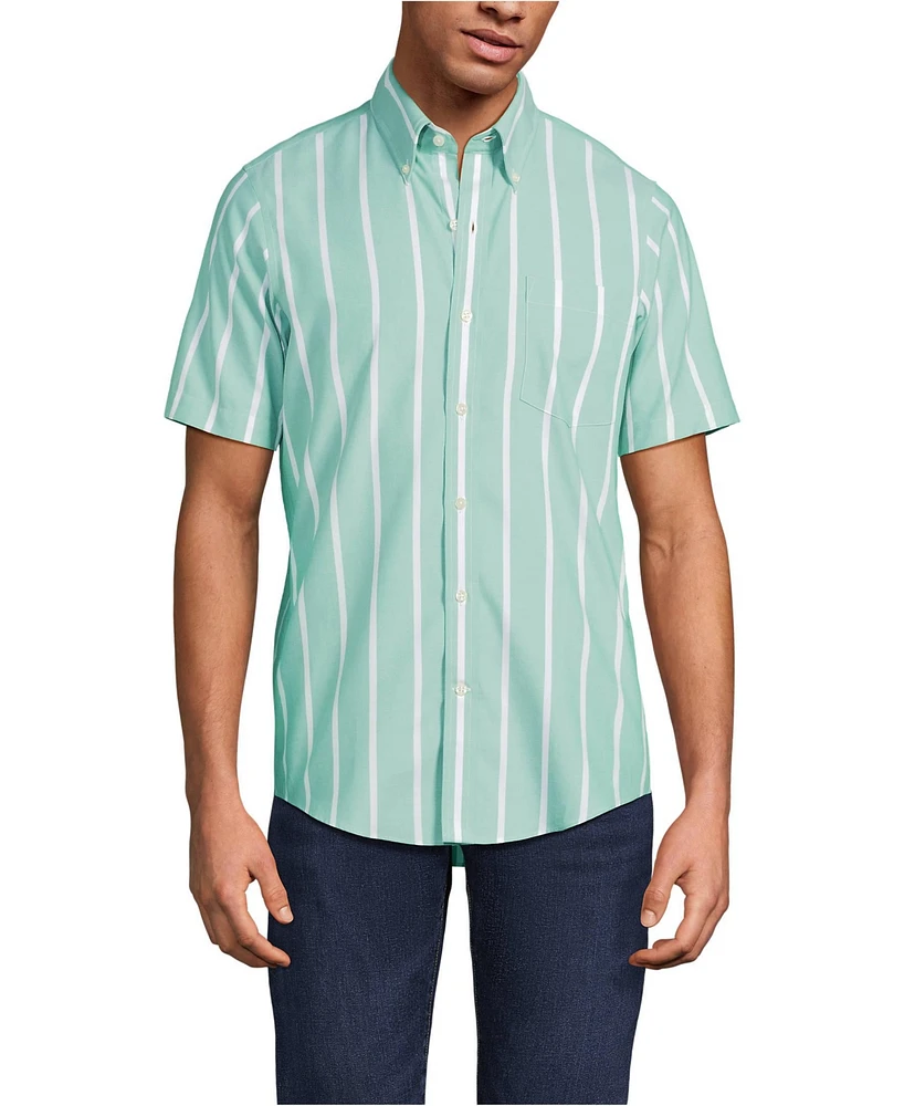Lands' End Men's Short Sleeve No Iron Twill Shirt