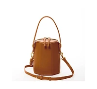 Susu The Harper Amber Brown Leather Bucket Bag