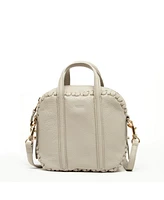 Susu The Evelyn Gray Leather Crossbody Bag