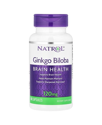 Natrol Ginkgo Biloba, 120 mg, 60 Capsules, Herbal Supplements