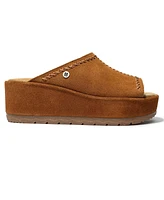 Minnetonka Women's Paislee Suede Wedge Sandals