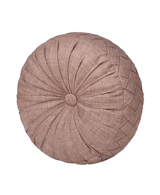 J Queen New York Santa Rosa Tufted Decorative Pillow, 15" Round