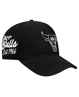 Pro Standard Men's Black Chicago Bulls Paint the City Pinch Front Snapback Hat